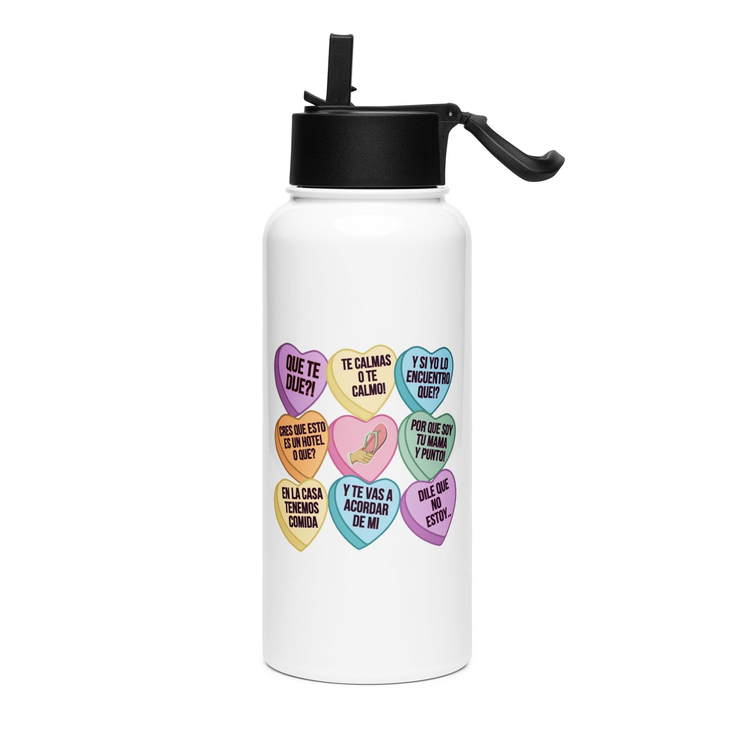 Latina Mom Sweetheart Candy Stainless Steel Water Bottle 32oz