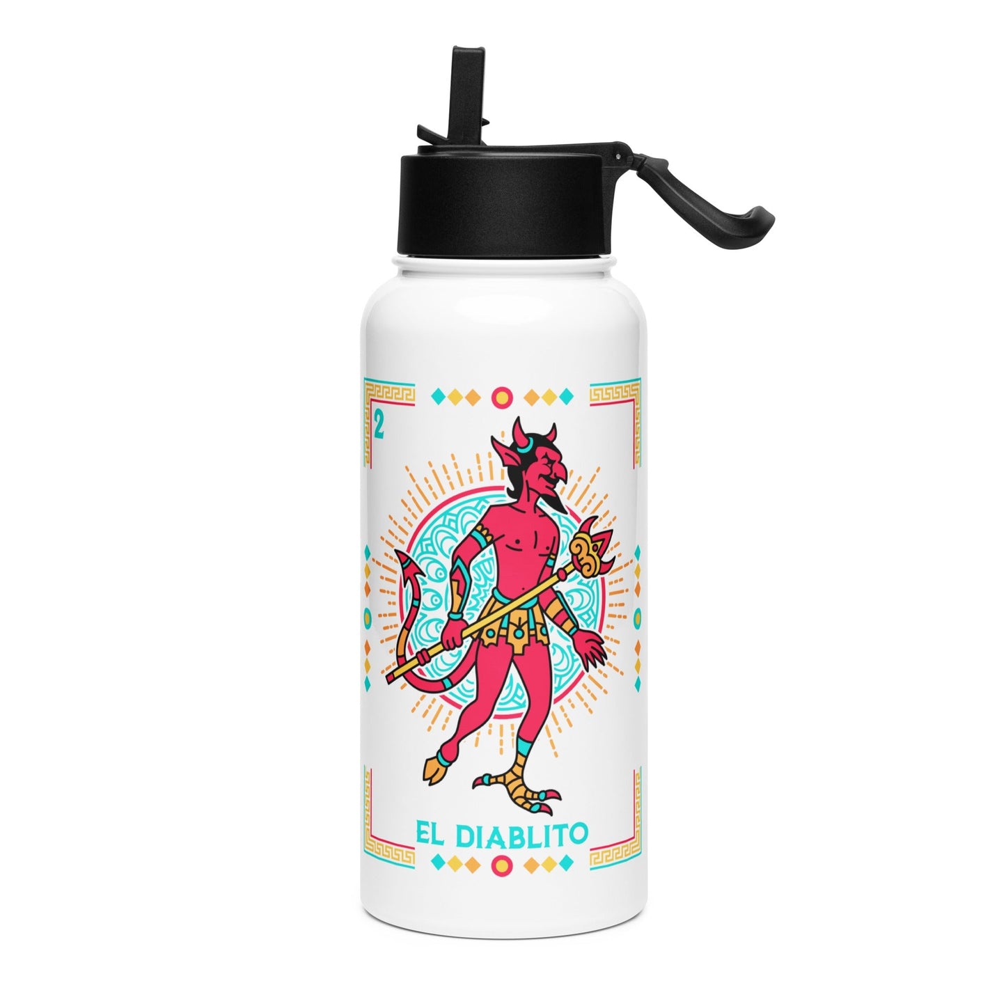 El Diablito Mexican Loteria Stainless Steel Water Bottle 32oz