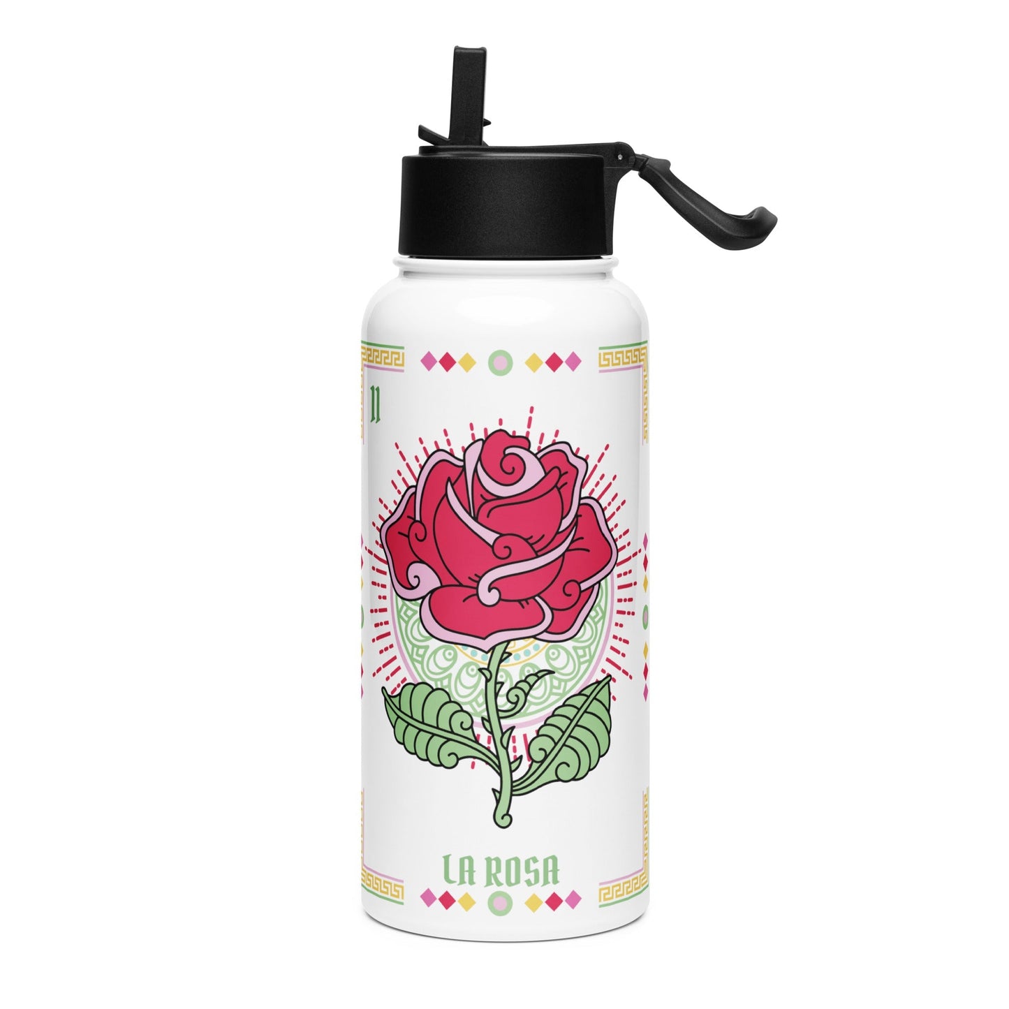 La Rosa Mexican Loteria Stainless Steel Water Bottle 32oz