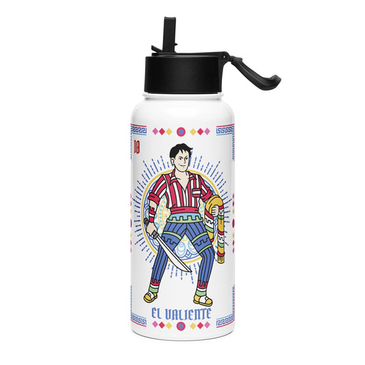 El Valiente Mexican Loteria Stainless Steel Water Bottle 32oz