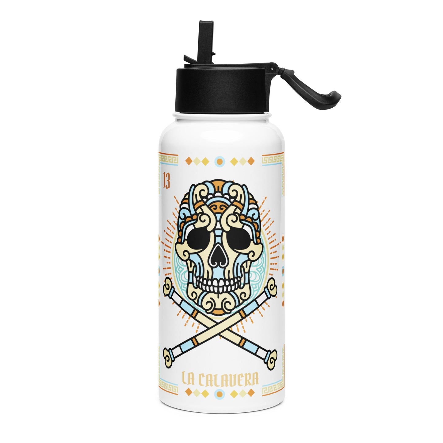La Calavera Mexican Loteria Stainless Steel Bottle 32oz