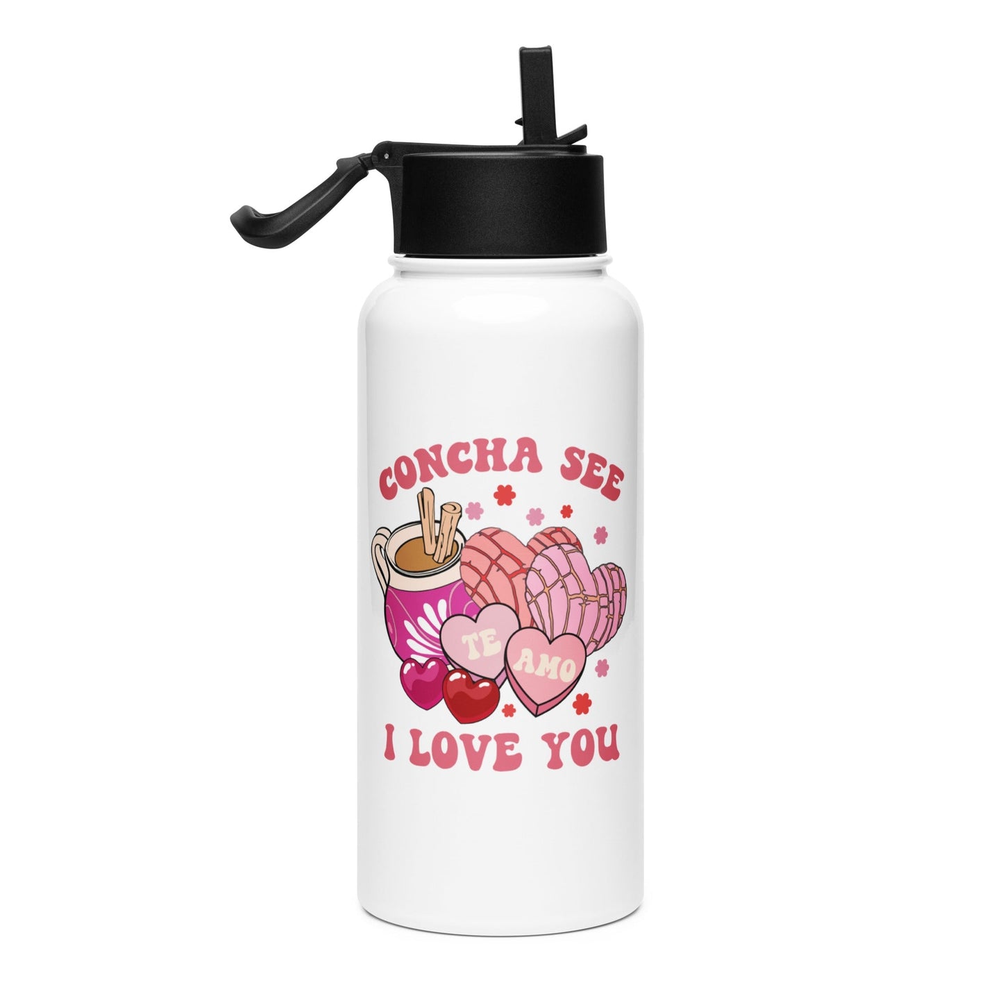 Concha See Te Amo Stainless Steel Water Bottle 32oz for Latinos