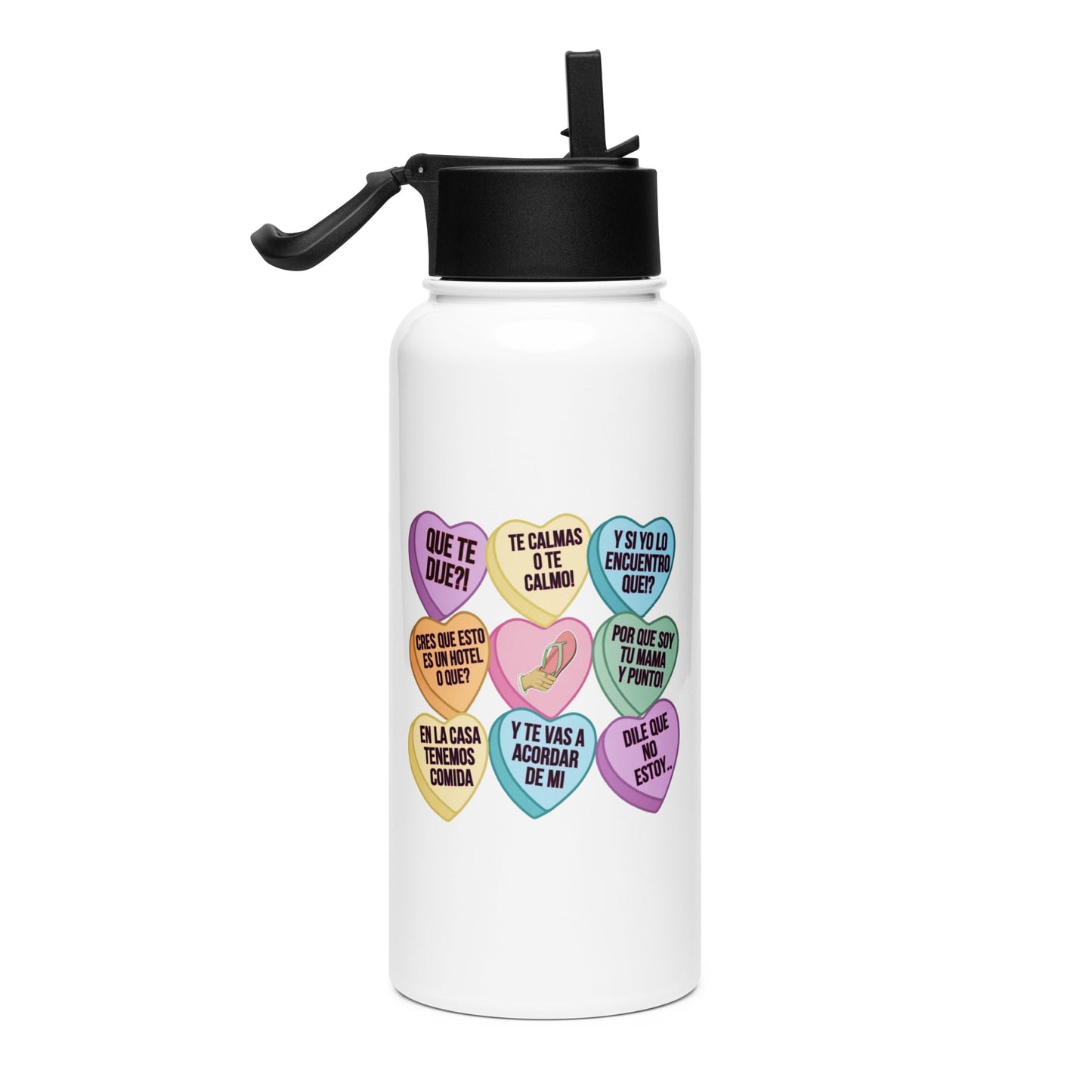Latina Mom Sweetheart Candy Stainless Steel Water Bottle 32oz
