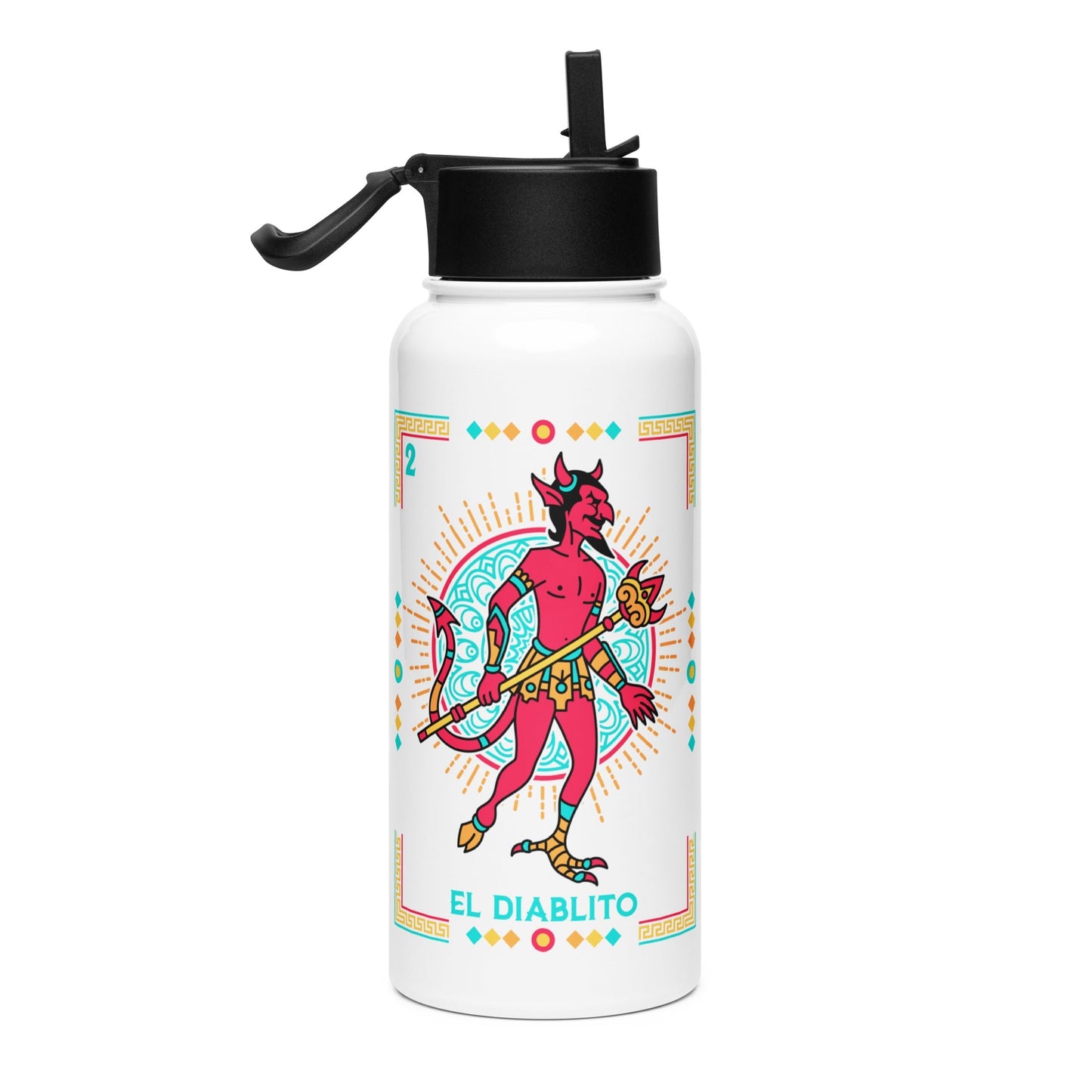 El Diablito Mexican Loteria Stainless Steel Water Bottle 32oz