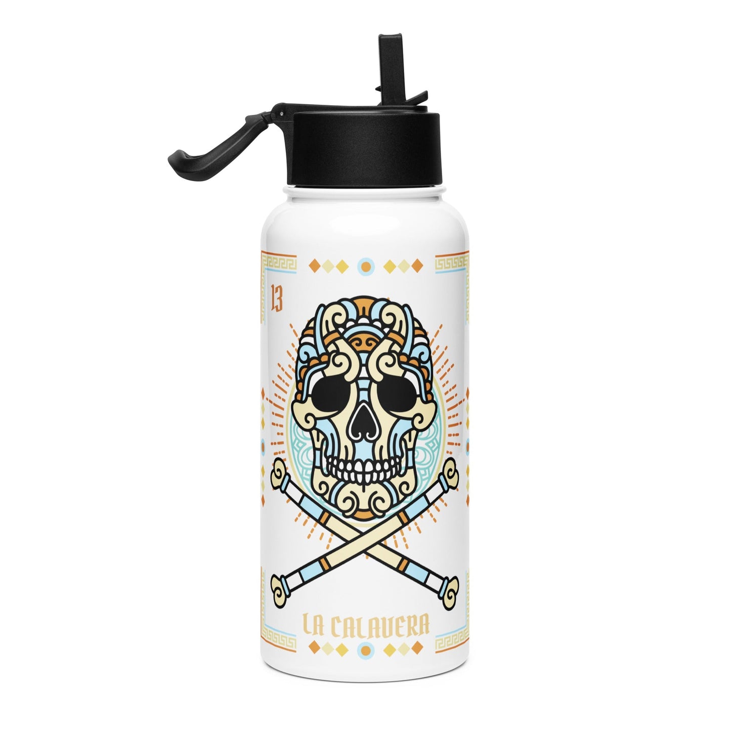 La Calavera Mexican Loteria Stainless Steel Bottle 32oz