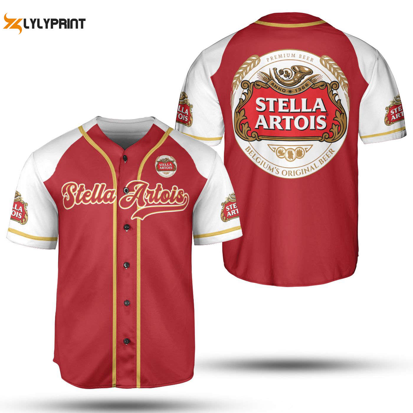 Authentic Stella Artois Beer Belgium MLB Jersey Shirt - Perfect for Baseball Fans! - lylyprint.com