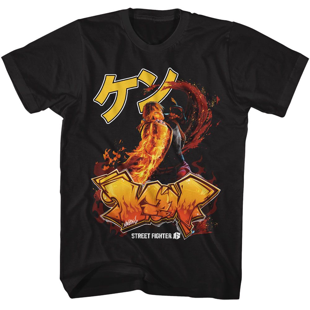 Street Fighter - Ken Graffiti T-Shirt