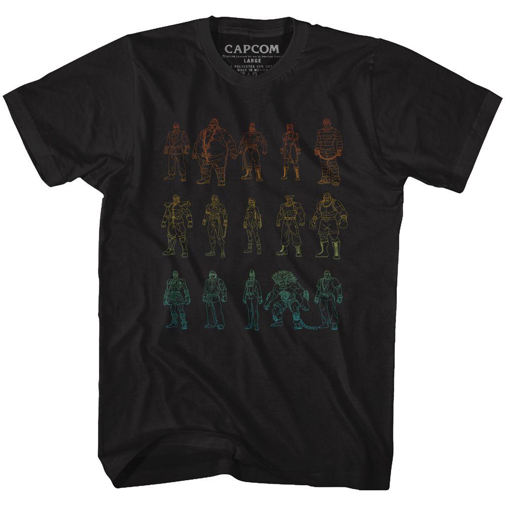 Street Fighter Outlines Boyfriend Tee