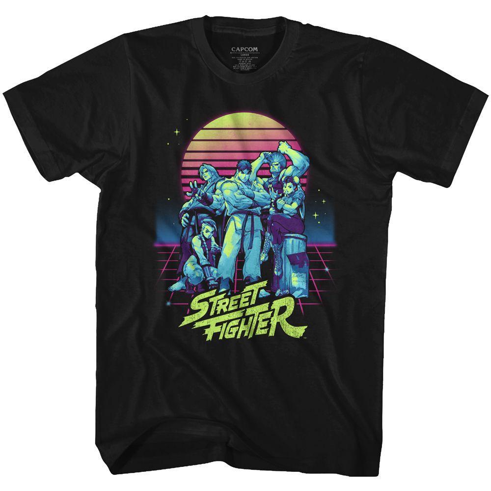 Street Fighter Synthwave Fighter Boyfriend Tee