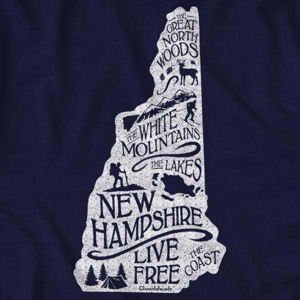 Live Free New Hampshire State T-Shirt