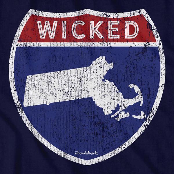 Wicked Massachusetts Highway Sign T-Shirt