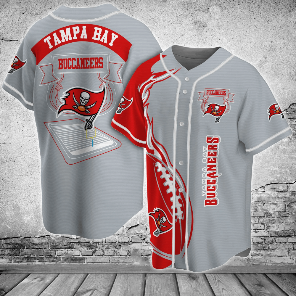 Tampa Bay Buccaneers Fan Apparel Baseball Jersey Shirt - Aopprinter