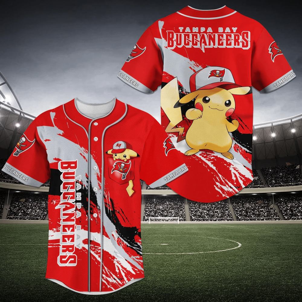 Tampa Bay Buccaneers Pikachu Baseball Jersey Shirt Gift For Fans - Aopprinter
