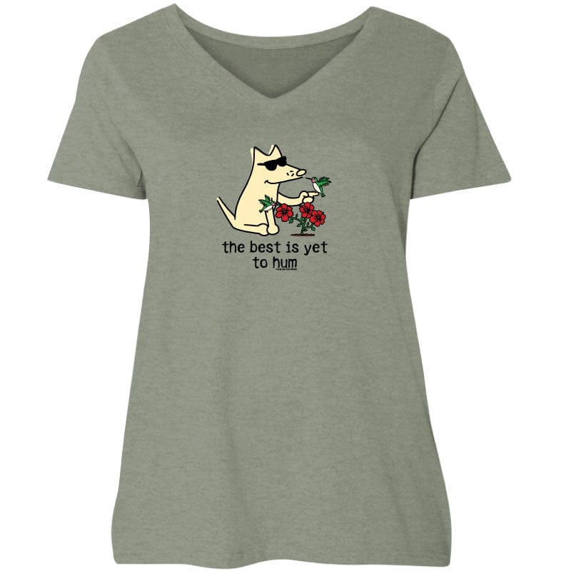 The Best is Yet to Hum - Ladies Curvy V-Neck Tee