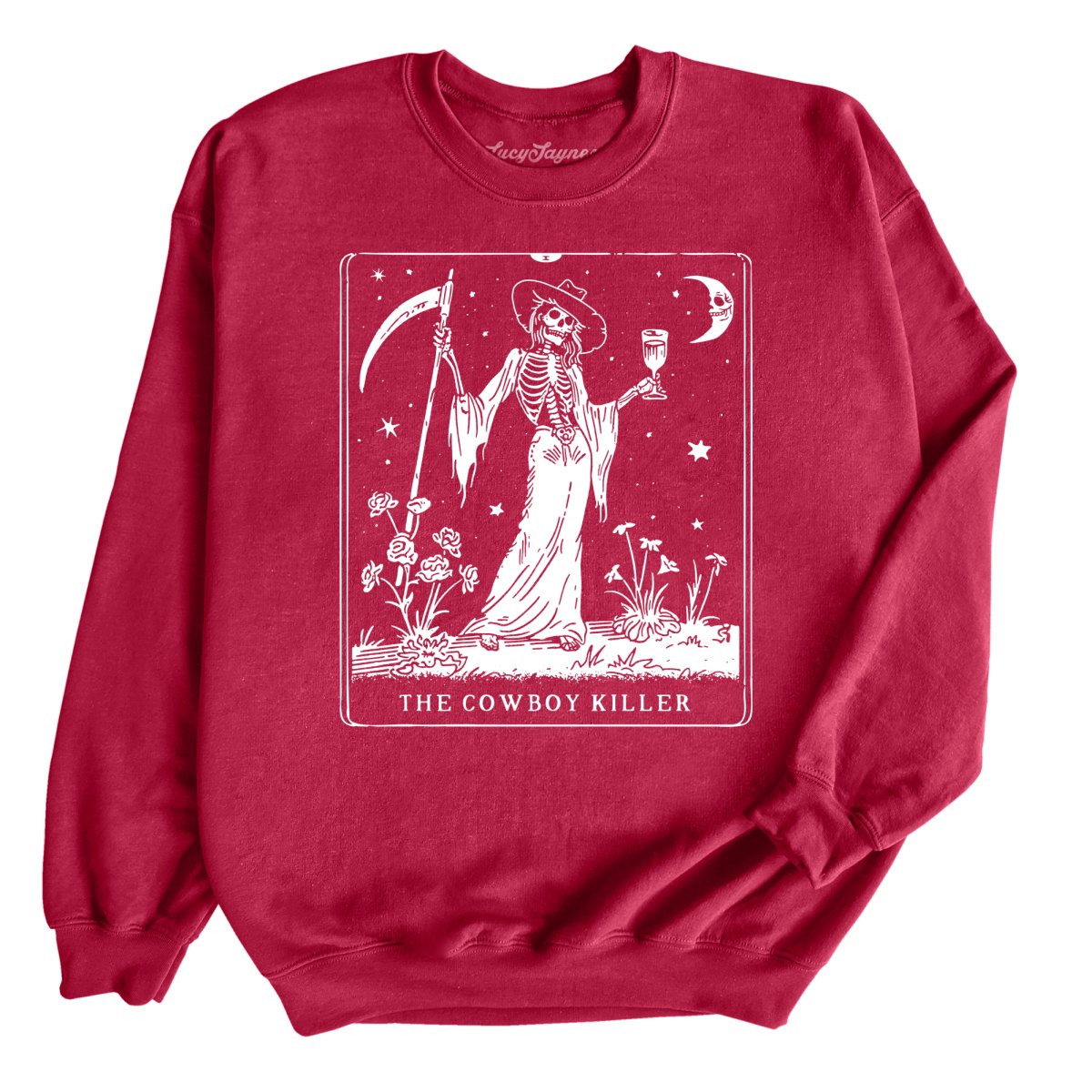 The Cowboy Killer Tarot Card Sweatshirt