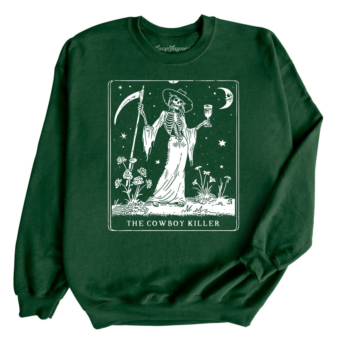 The Cowboy Killer Tarot Card Sweatshirt