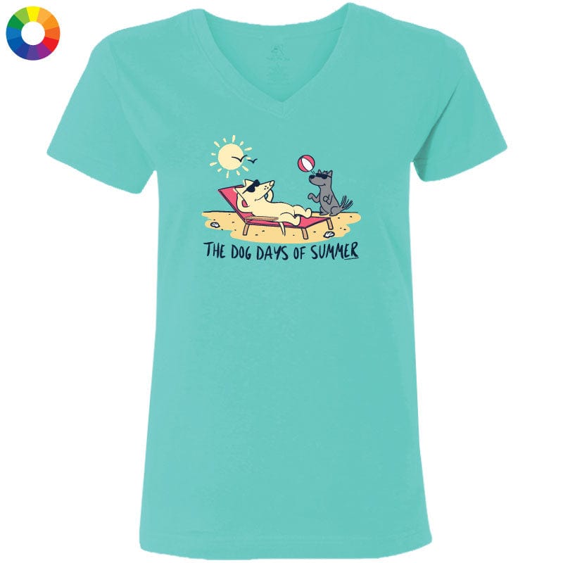 Dog Days of Summer  - Ladies T-Shirt V-Neck