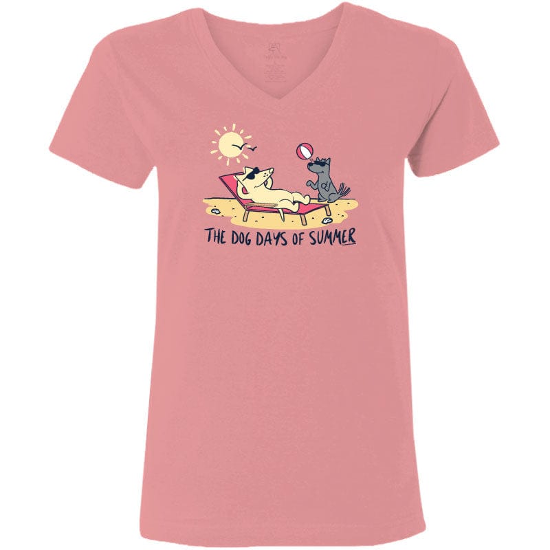 Dog Days of Summer  - Ladies T-Shirt V-Neck