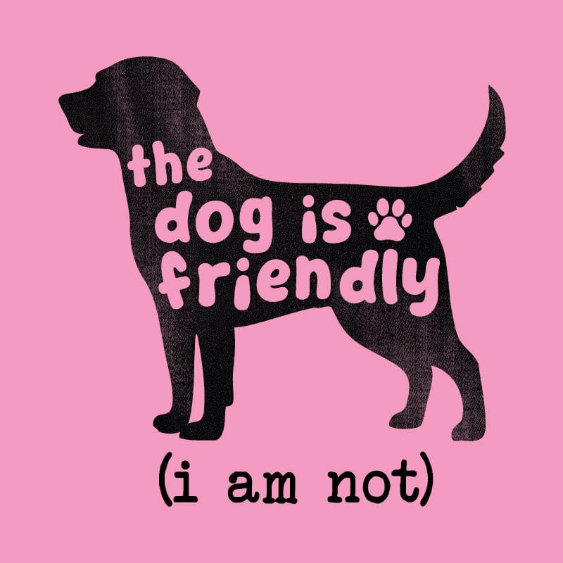 The Dog is Friendly - Ladies T-Shirt V-Neck
