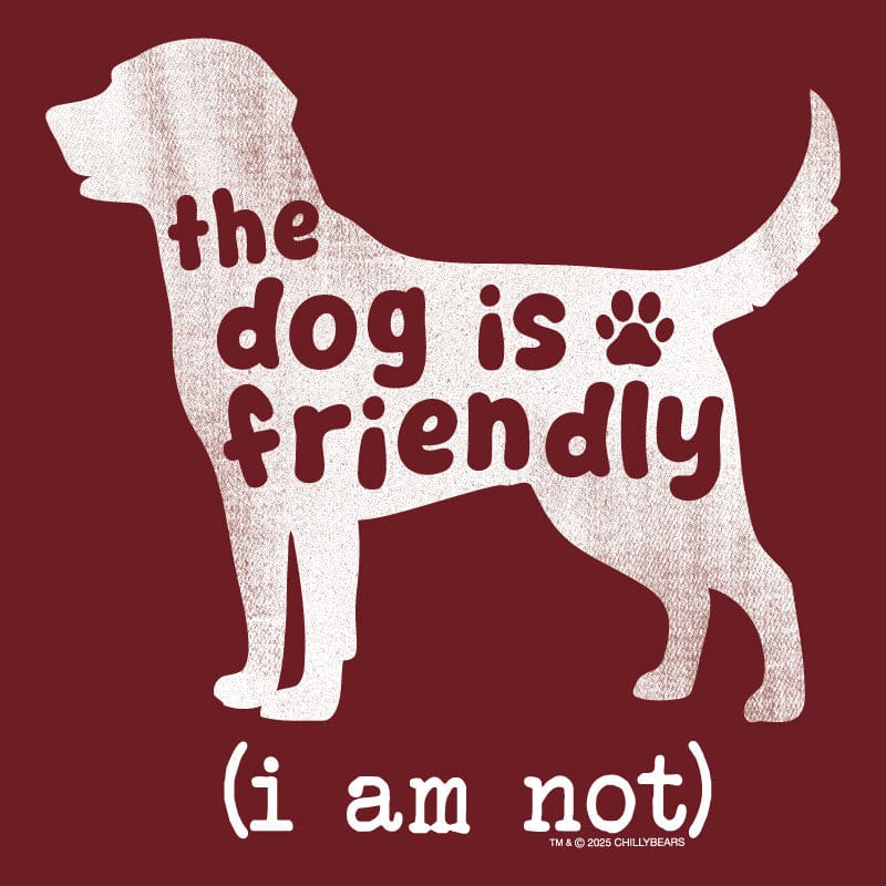 The Dog is Friendly - Ladies Curvy V-Neck Tee