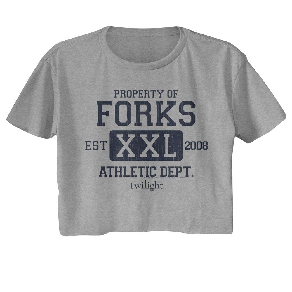 The Twilight Saga - Twilight Forks Athletic Dept Womens Crop Tee