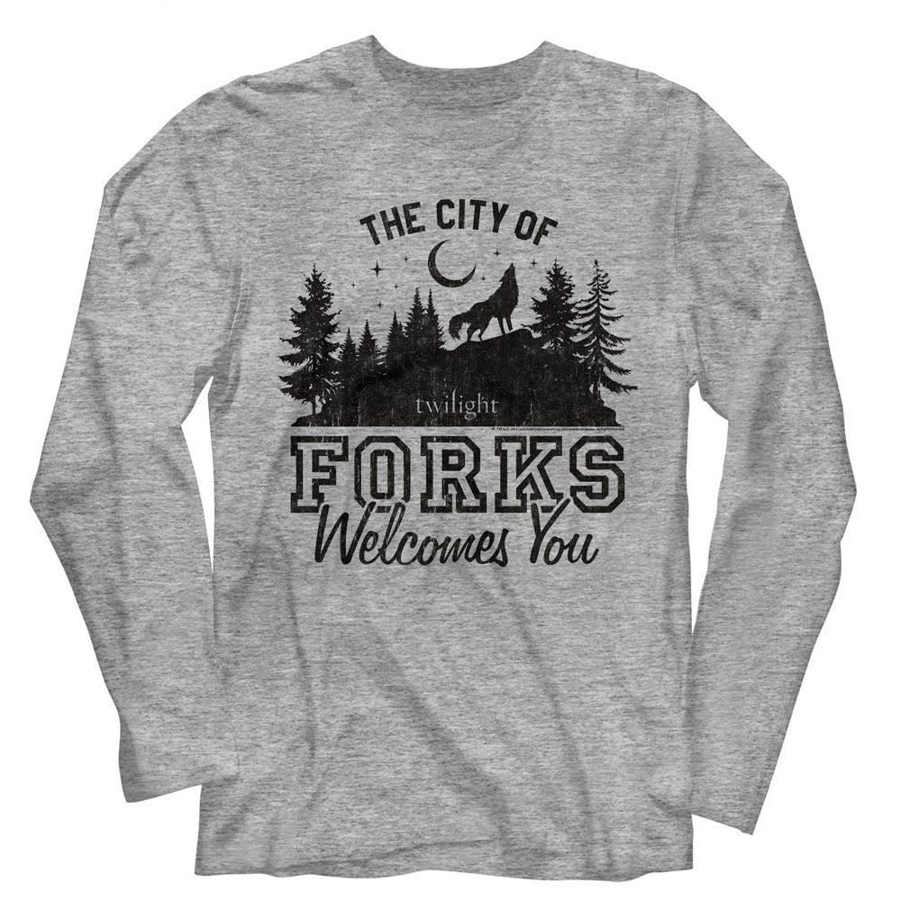 The Twilight Saga - Twilight The City Of Forks Long Sleeve Boyfriend Tee