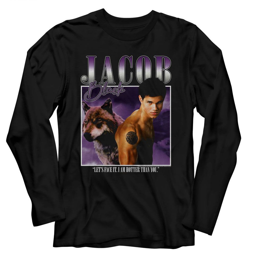The Twilight Saga - Twilight Two Images Jacob Long Sleeve Boyfriend Tee
