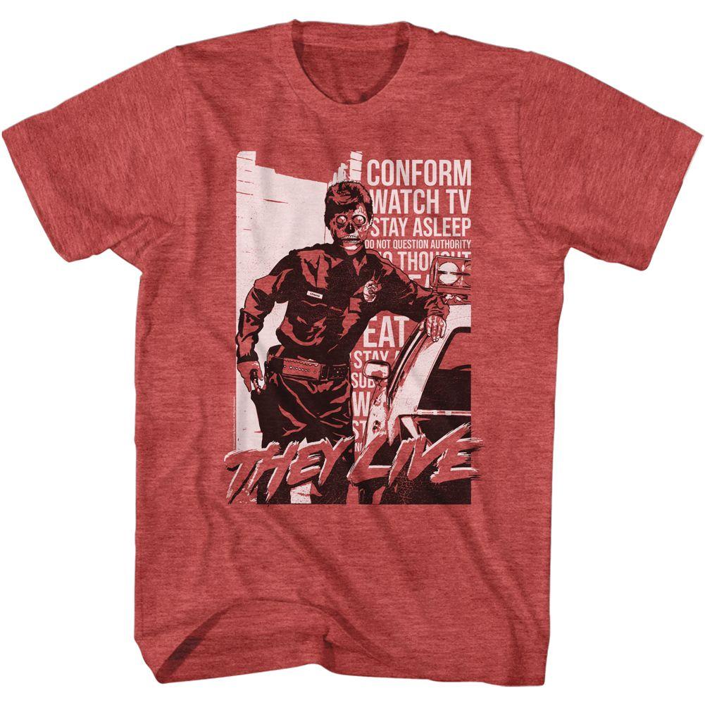 They Live Cop And Car T-Shirt