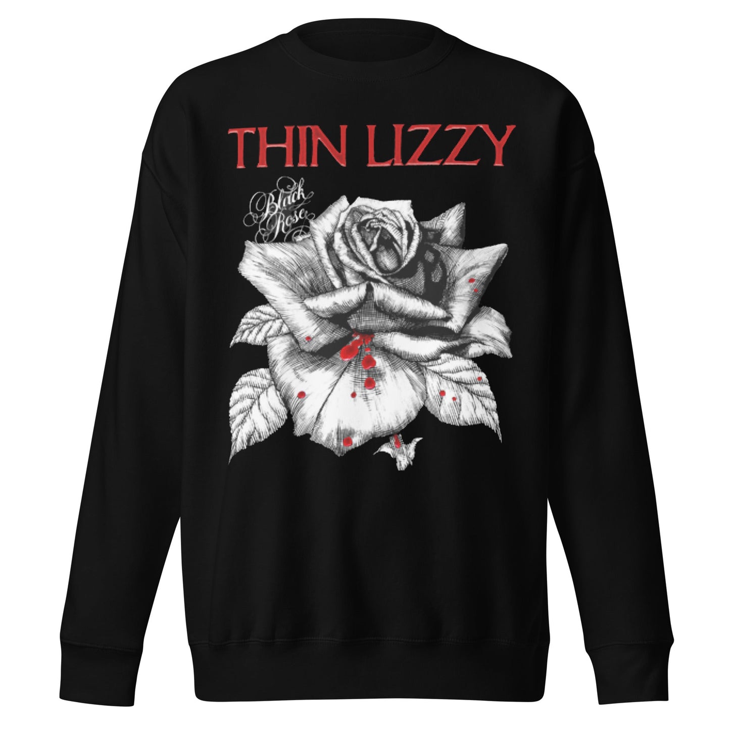 Thin Lizzy Black Rose Jumbo Print Sweatshirt