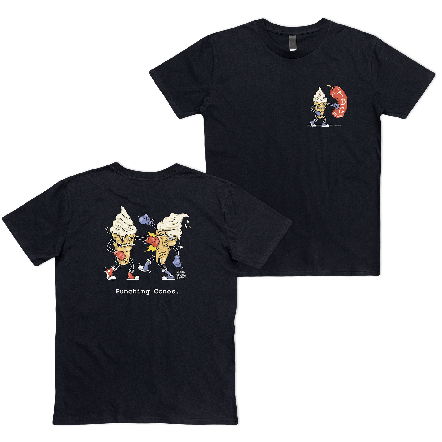 Punching Cones Tee Black