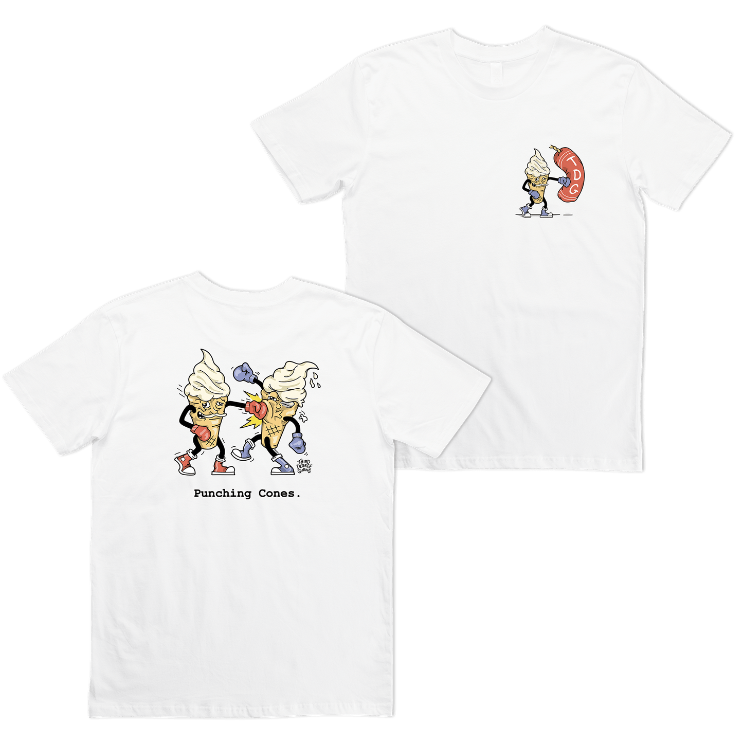 Punching Cones Tee White