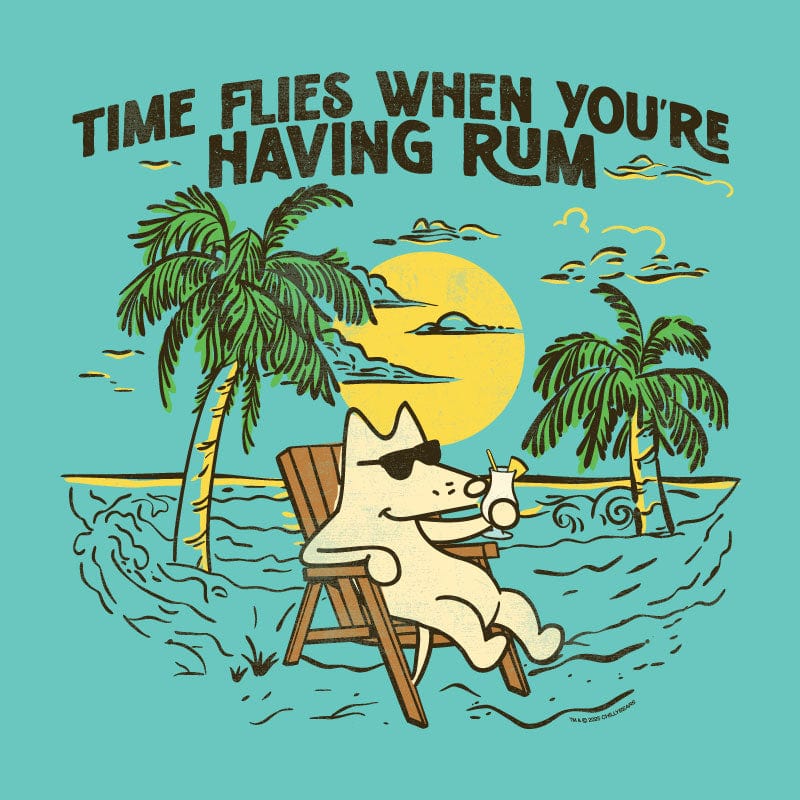 Time Flies When You're Having Rum - Ladies T-Shirt V-Neck