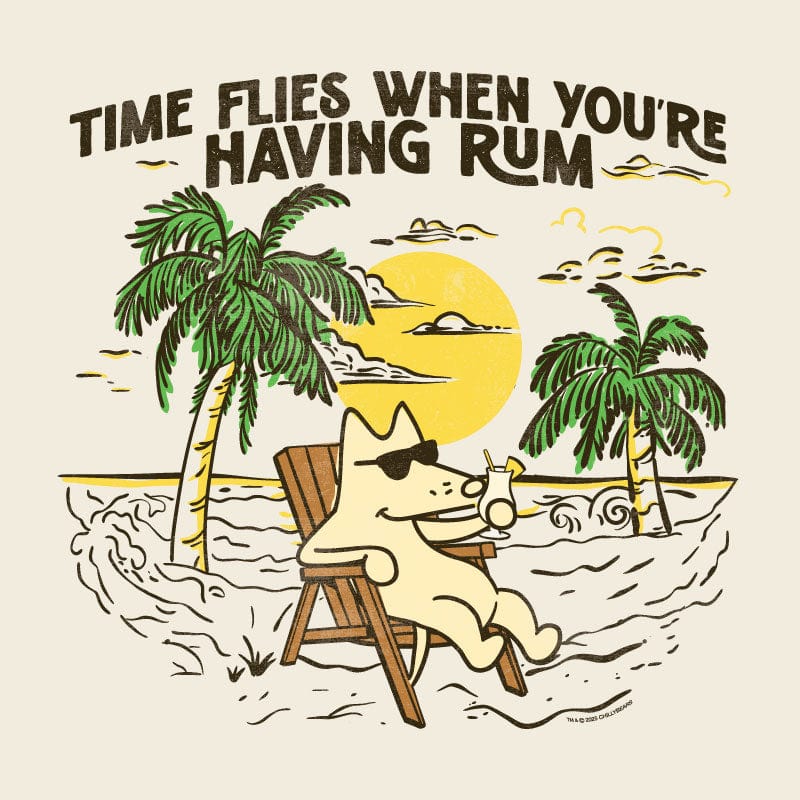 Time Flies When You're Having Rum - Ladies T-Shirt V-Neck
