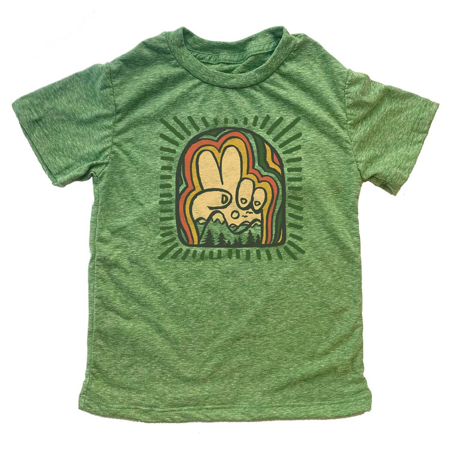 Kids' Peace Mountains T-Shirt | Design by Dylan Fant