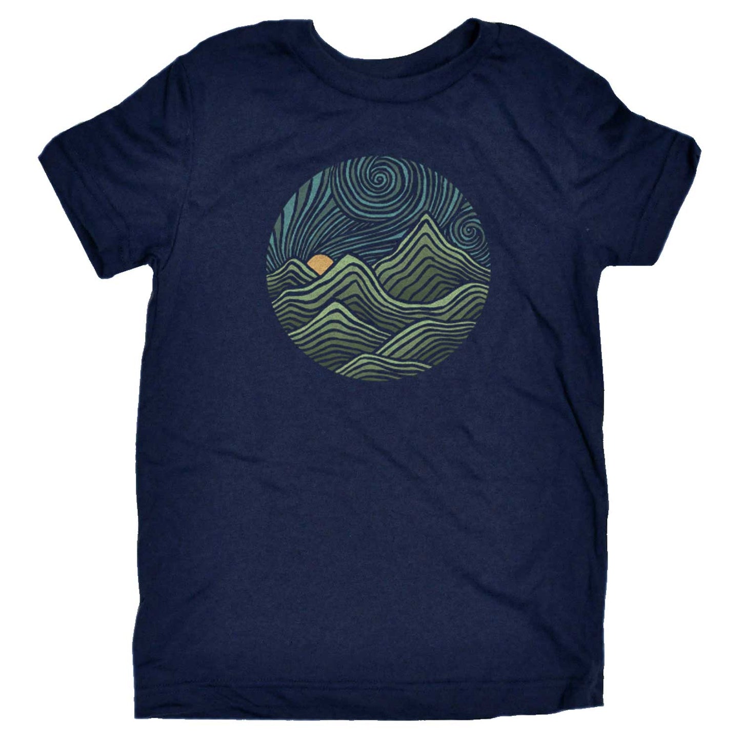 Kids' Swirly Mountains T-Shirt | Design by Dylan Fant