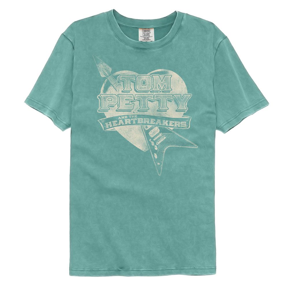 Tom Petty Guitar Heart Comfort Colors T-Shirt