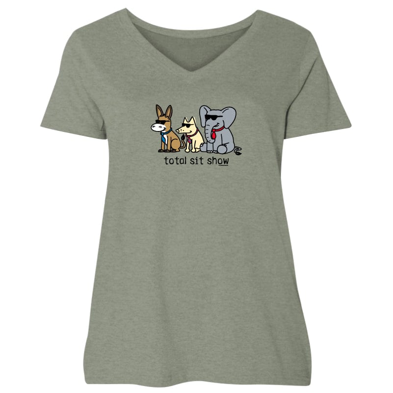 Total Sit Show 2024 - Ladies Curvy V-Neck Tee