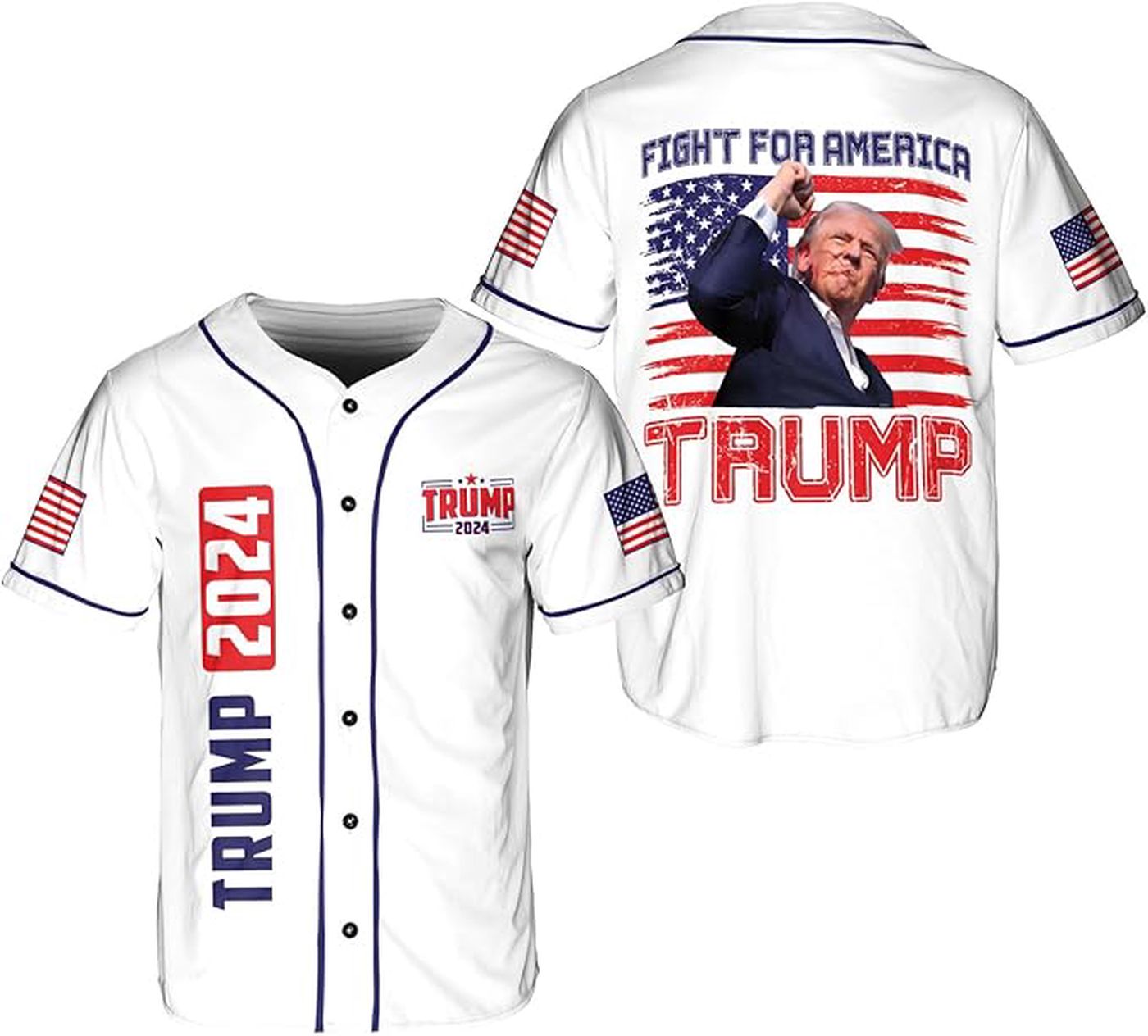 Trump Fight Baseball Jersey, Jersey Shirt For Winner 3 - Gift for Men Women - lylyprint.com