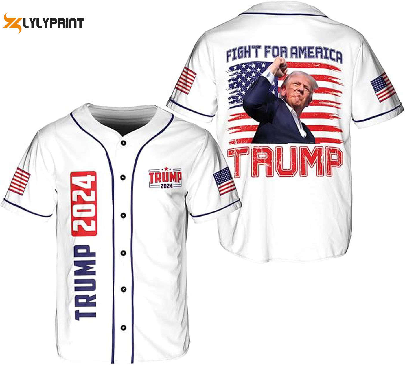 Trump Fight Baseball Jersey, Jersey Shirt For Winner 3 - Gift for Men Women - lylyprint.com