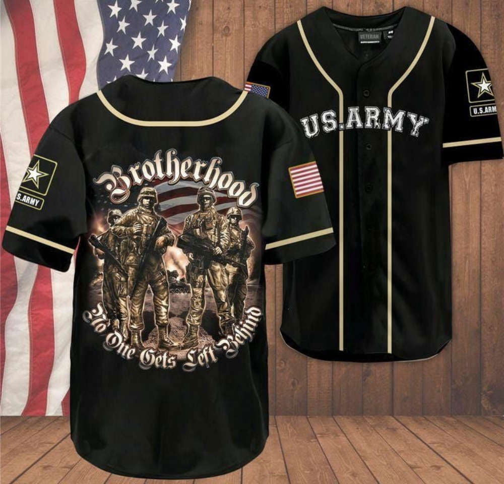 U S Army Brotherhood Baseball Jersey: Patriotic & Stylish Military Apparel - Aopprinter