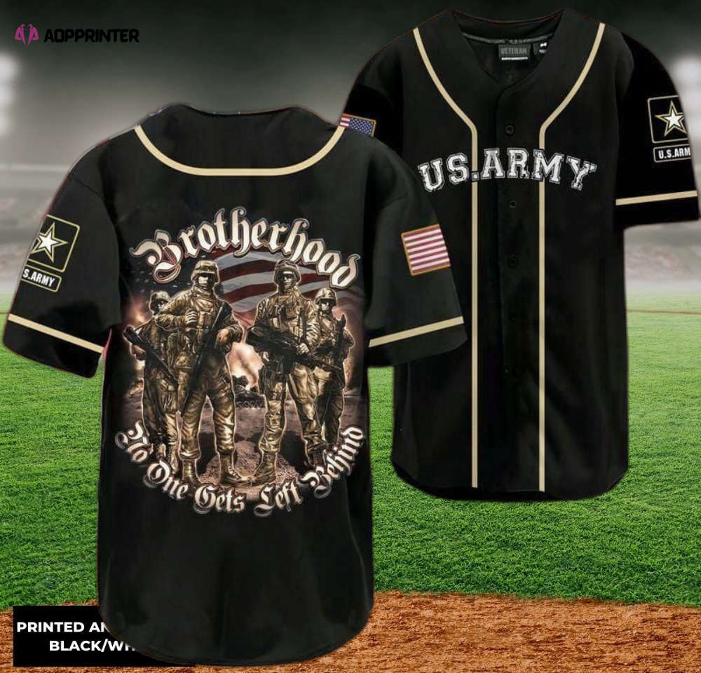 U S Army Brotherhood Baseball Jersey: Patriotic & Stylish Military Apparel - Aopprinter