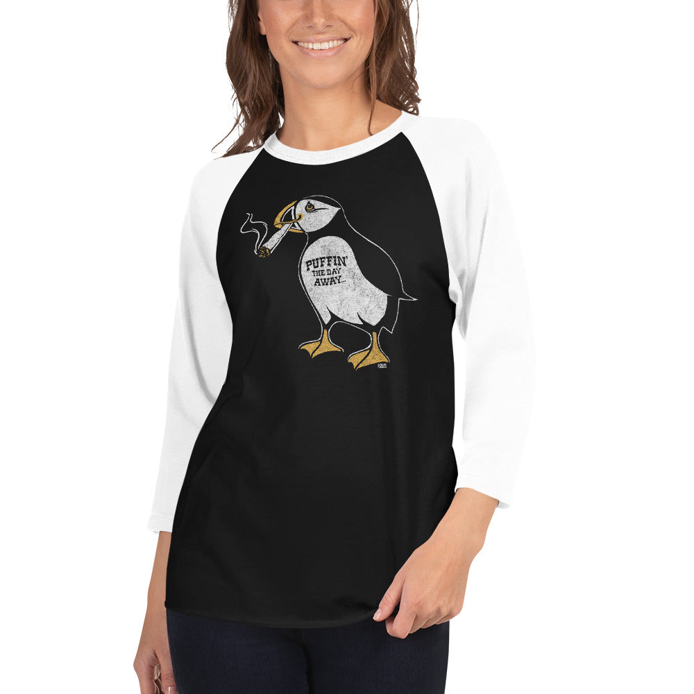 Unisex Puffin Away 3/4 Sleeve Baseball T-Shirt