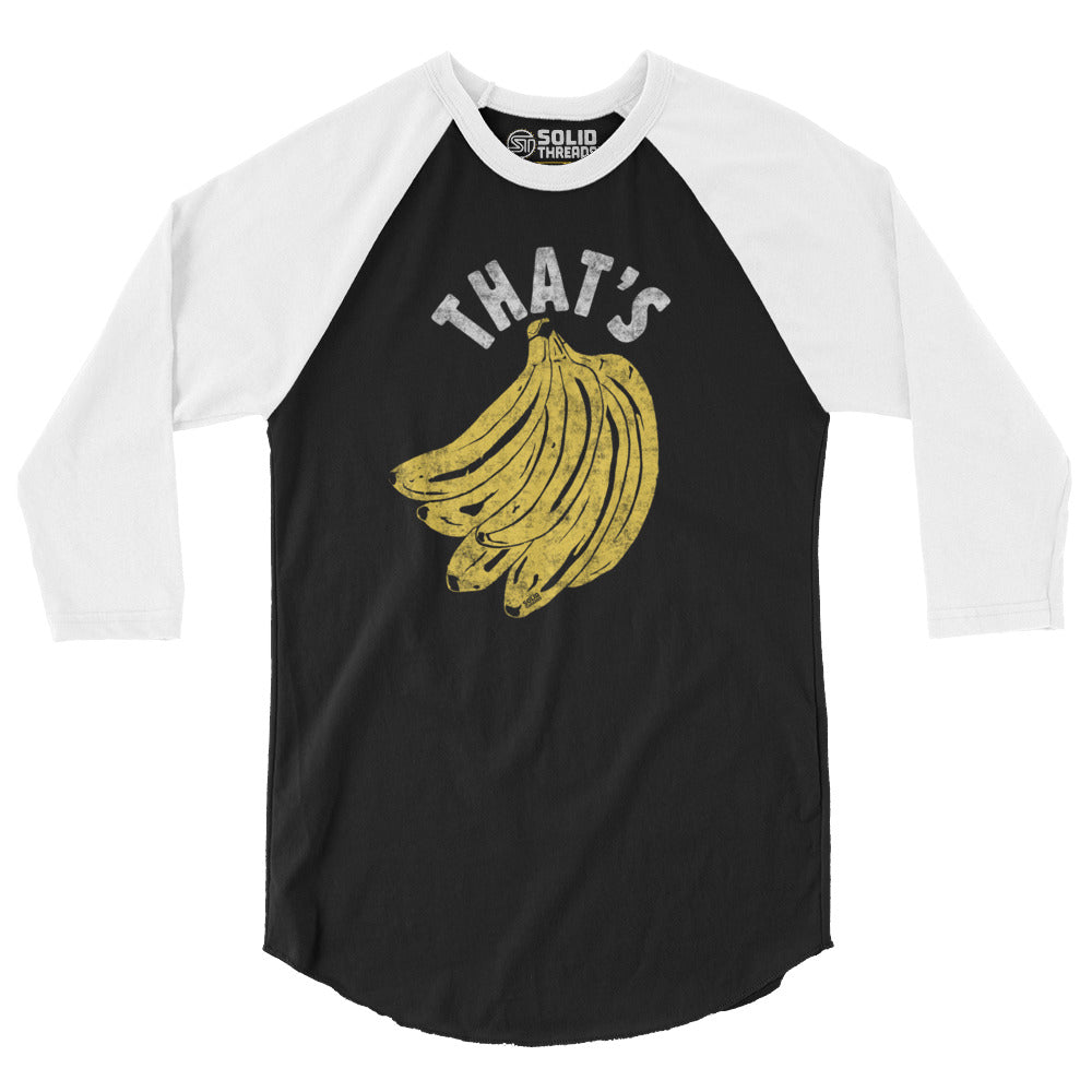 Unisex That's Bananas 3/4 Sleeve Baseball T-Shirt