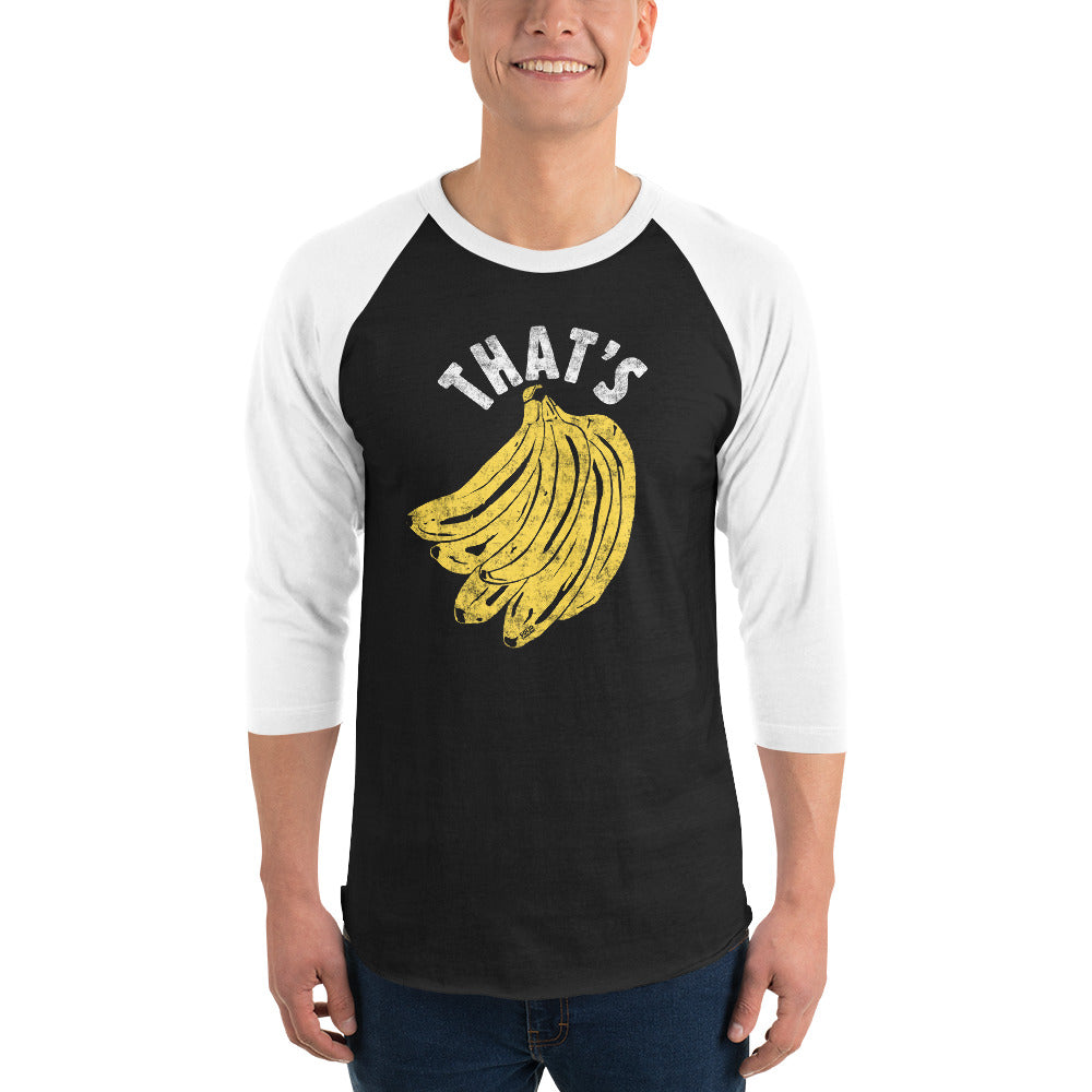 Unisex That's Bananas 3/4 Sleeve Baseball T-Shirt