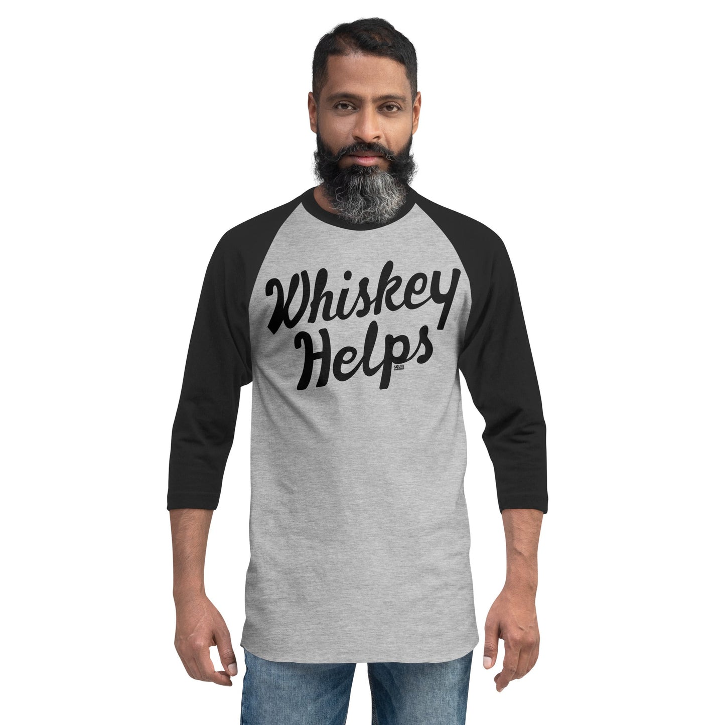 Unisex Whiskey Helps 3/4 Sleeve Baseball T-Shirt
