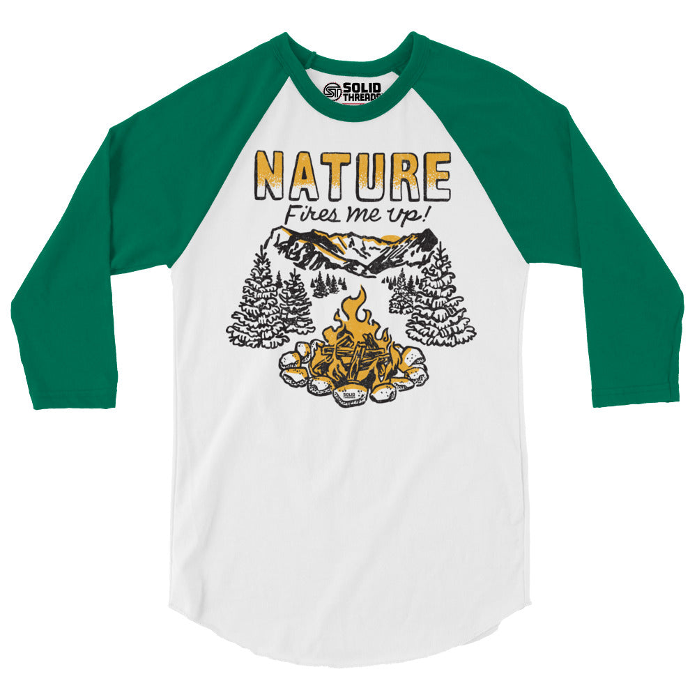Nature Fires Me Up 3/4 Sleeve Baseball T-Shirt