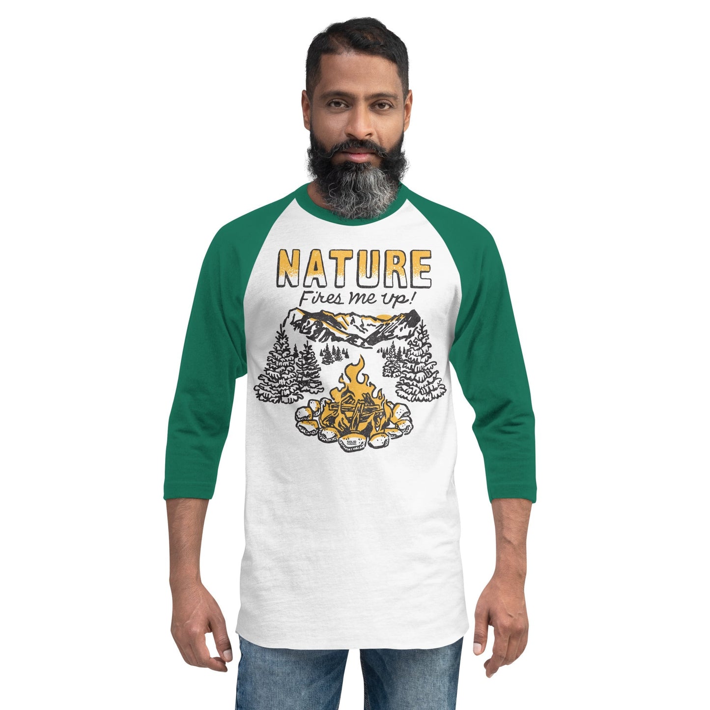 Nature Fires Me Up 3/4 Sleeve Baseball T-Shirt