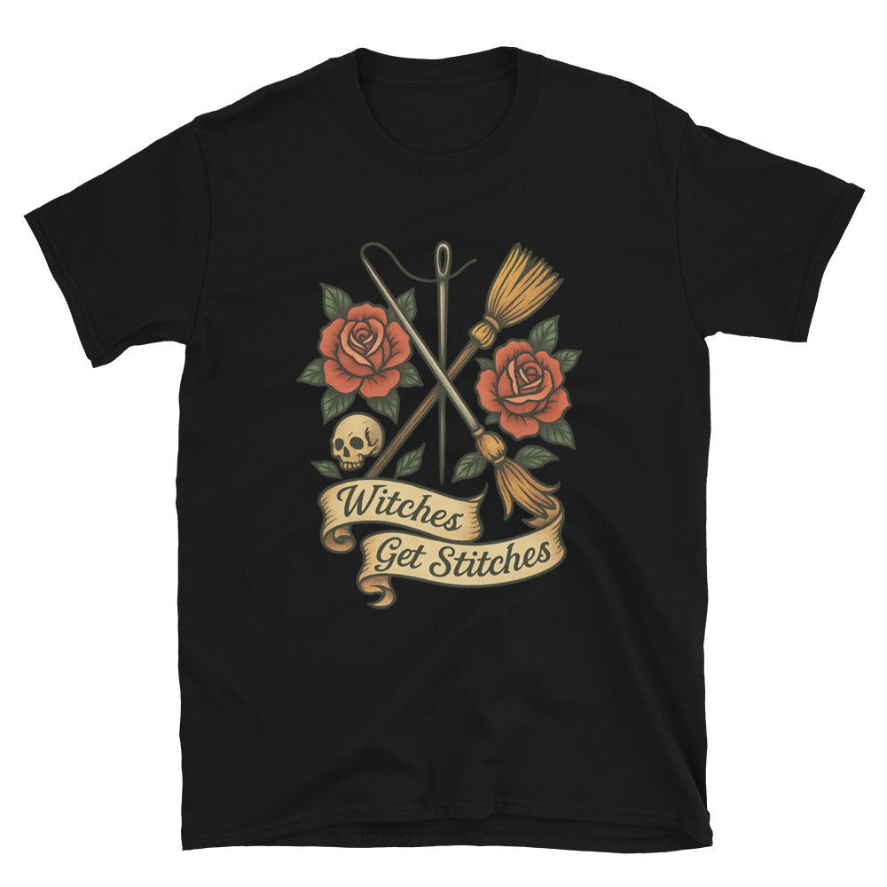 Witches Get Stitches T-Shirt Style002