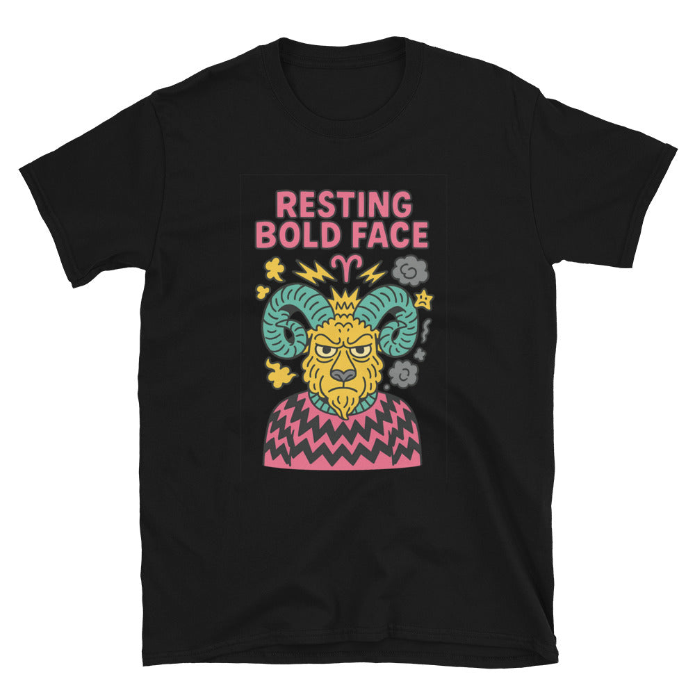 Aries: Resting Bold Face T-Shirt