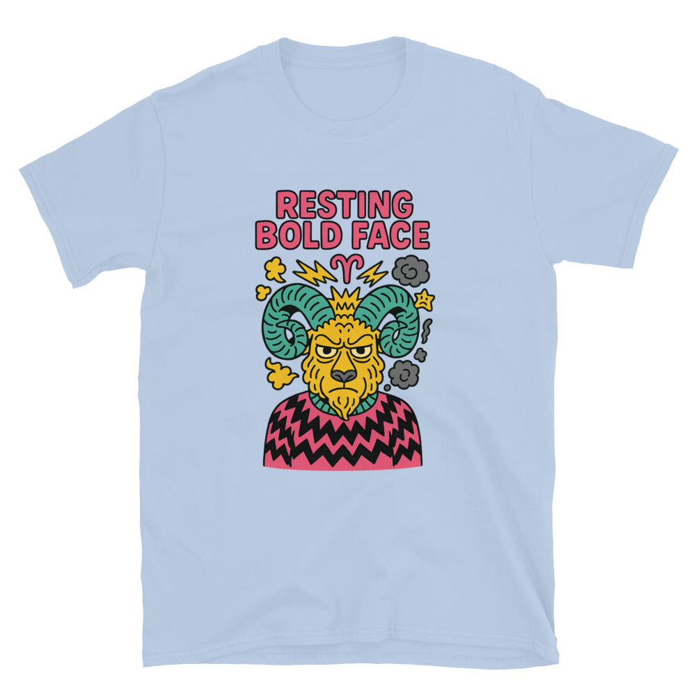 Aries: Resting Bold Face T-Shirt